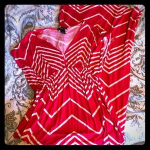 Red Chevron Maxi Dress